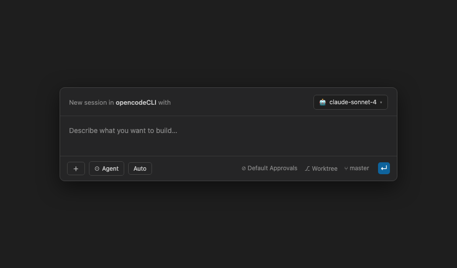 Run Inline Prompt new-session dialog